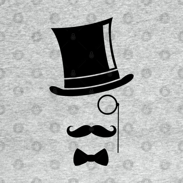 Moustache Monocle Top Hat by BigTime